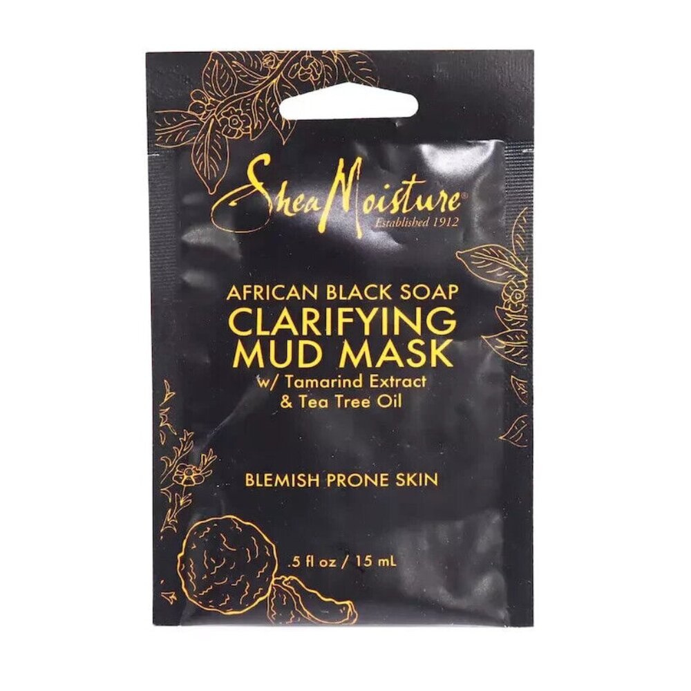 African Black Soap Clarifying Mud Mask by Shea Moisture for Unisex - 0.5 oz Mask